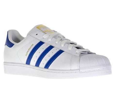 adidas superstar foundation schoenen kleur wit blauw|Adidas Originals Superstar FOUNDATION Sneakers wit.